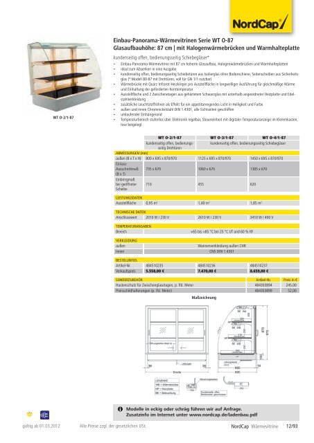 NordCap Kühltechnik - Gesamtprogramm 2012/ 13 - Profitechnik für ...