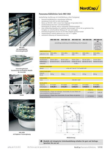 NordCap Kühltechnik - Gesamtprogramm 2012/ 13 - Profitechnik für ...