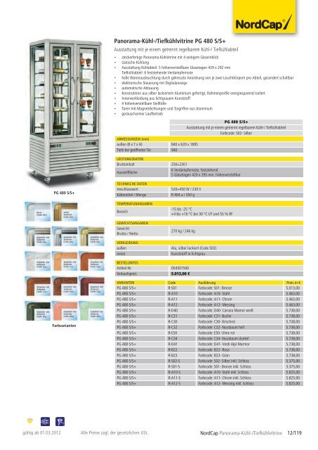 NordCap Kühltechnik - Gesamtprogramm 2012/ 13 - Profitechnik für ...