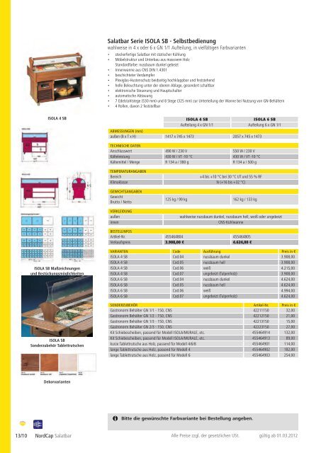 NordCap Kühltechnik - Gesamtprogramm 2012/ 13 - Profitechnik für ...