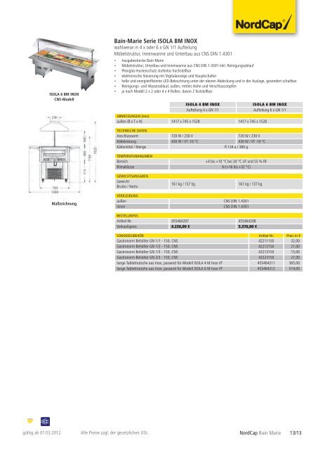 NordCap Kühltechnik - Gesamtprogramm 2012/ 13 - Profitechnik für ...