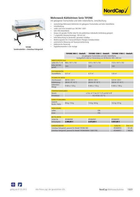 NordCap Kühltechnik - Gesamtprogramm 2012/ 13 - Profitechnik für ...