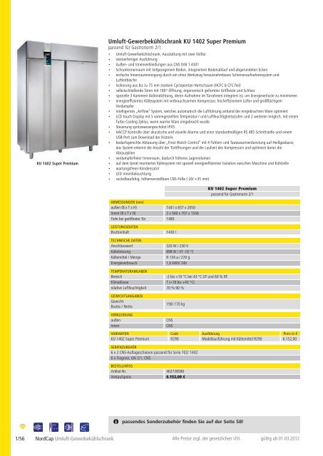 NordCap Kühltechnik - Gesamtprogramm 2012/ 13 - Profitechnik für ...