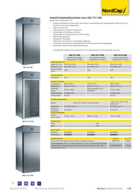 NordCap Kühltechnik - Gesamtprogramm 2012/ 13 - Profitechnik für ...