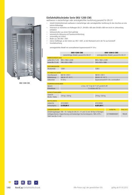 NordCap Kühltechnik - Gesamtprogramm 2012/ 13 - Profitechnik für ...