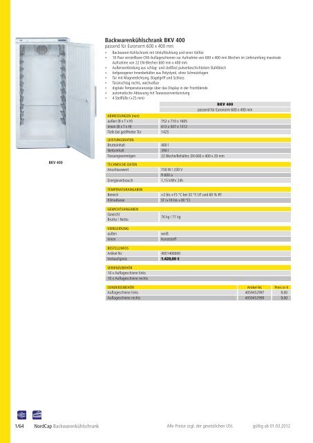 NordCap Kühltechnik - Gesamtprogramm 2012/ 13 - Profitechnik für ...