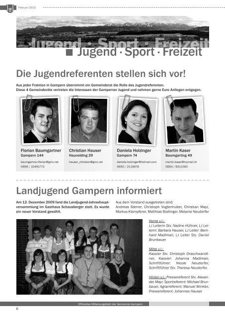 Andrea - auf der Homepage der Gemeinde Gampern!