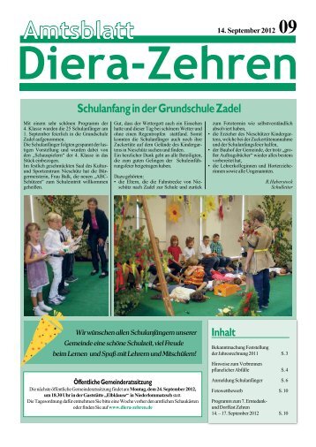 Bekanntmachungen - Diera-Zehren