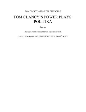 TOM CLANCY'S POWER PLAYS: POLITIKA