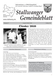 Informations- u. Mitteilungsblatt - Stallwang
