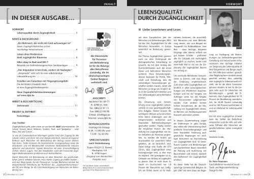 IN DIESER AUSGABE… - Dienststelle für Personen mit Behinderung