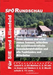 30 Jah- re Essen auf Rädern S. 8, 9; Musik - SPÖ Lilienfeld