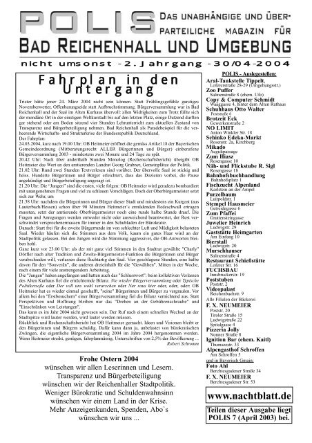 Saalach-Fähre - Nachtblatt