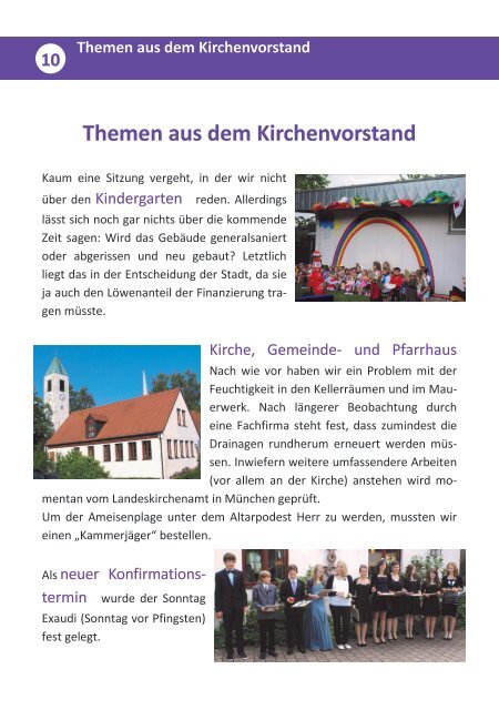und zum Konfirmandenkurs 2011 - Christuskirche Meinhardswinden