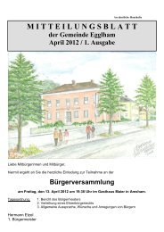 1. Ausgabe / April 2012 - Egglham
