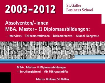 Diplomausbildungen - St. Galler Business School
