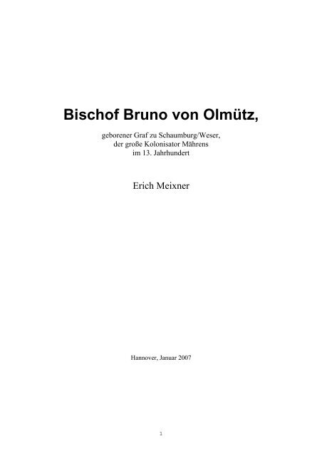 Bischof Bruno von Olmütz,