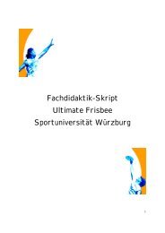 Fachdidaktik-Skript Ultimate Frisbee Sportuniversität ... - Sportzentrum