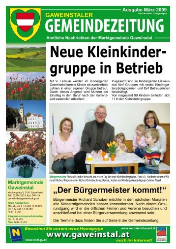 Gemeindezeitung März 2009 (2,34 MB) - Gaweinstal