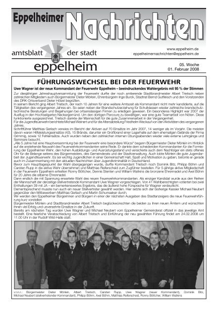FÜHRUNGSWECHSEL BEI DER FEUERWEHR - Eppelheim