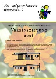 Vereinszeitung 2008 - Obst- und Gartenbauverein Weisendorf ...