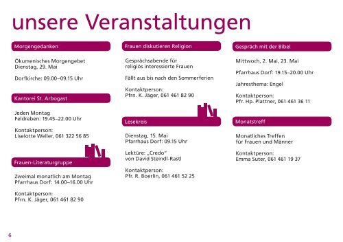 r e f o r m i e r t e - Evangelisch reformierte Kirchgemeinde Muttenz