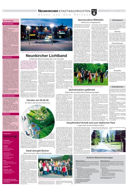 Neunkircher Stadtnachrichten 2006 KW-24 - Neunkirchen