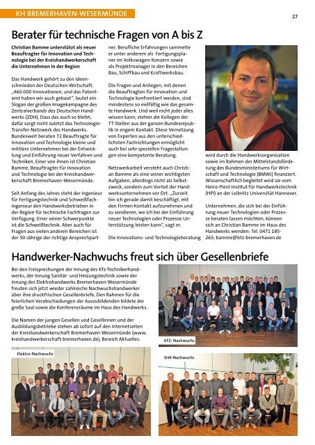 BUSINESS-INITIATIVE 2012 - Handwerkskammer Bremen
