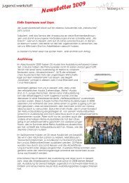 Newsletter 2009 Liebe Leserinnen und Leser - jugend.werkstatt ...