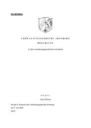 VG Arnsberg - Beschluss - AZ: 8 K 3073/04 - DIM-Net eV