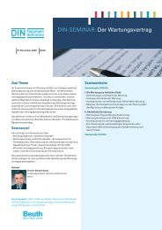 Seminar Der Wartungsvertrag (pdf) - DIN.bauportal