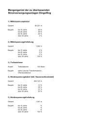 Mengengerüst der zu überlassenden ... - Dingolfing