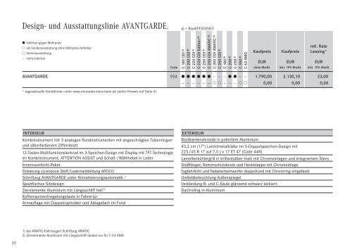 Download Preisliste C-Klasse T-Modell - Mercedes-Benz Deutschland