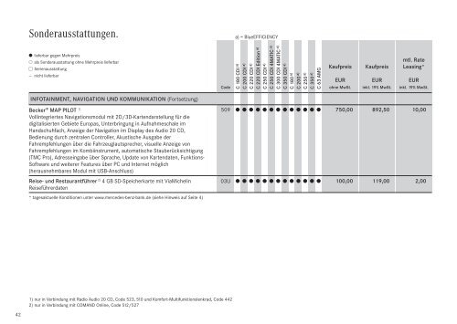 Download Preisliste C-Klasse T-Modell - Mercedes-Benz Deutschland