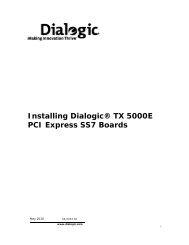 Installing Dialogic® TX 5000E PCI Express SS7 Boards