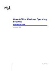 Voice API for Windows Operating Systems Programming ... - Dialogic