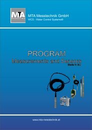 Program MTA Messtechnik Measurements and Sensors