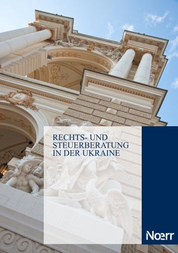 Rechts- und Steuerberatung in der Ukraine - Legal advice in Ukraine