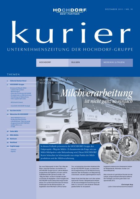 Kurier Nr. 91 - Dezember 2011 - Hochdorf