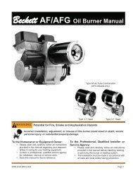 Beckett AF/AFG Oil Burner Manual