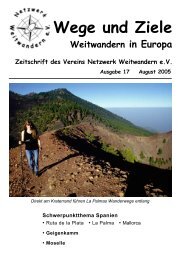 Weitwandern in Europa Wege und Ziele - Netzwerk