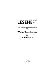 Kostprobe pdf - Capramontes / Walter Geissberger