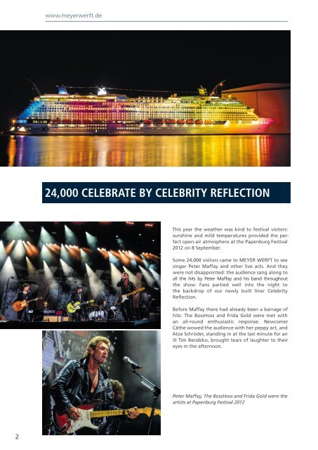 DELIVERY OF CELEBRITY REFLECTION - Meyer Werft