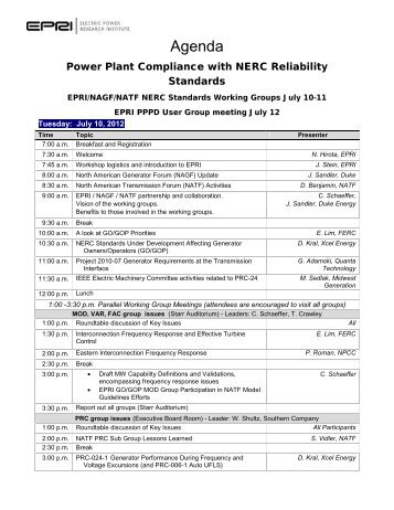 Agenda Template - EPRI