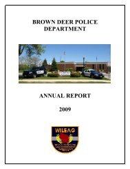 A 2009 Annual Report Cover - Village of Brown Deer