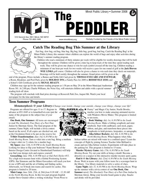 Teen/Tweens Summer Reading Program - the Minot Public Library