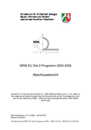 Abschlussbericht 2000-2006 - Ziel 2.NRW