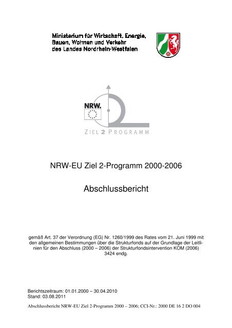 Abschlussbericht 2000-2006 - Ziel 2.NRW