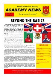 BEYOND THE BASICS - The British Academy of Fencing - Weebly