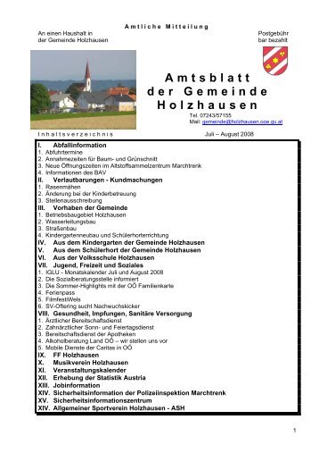 Amtsblatt der Gemeinde Holzhausen - Leading Kommunikation